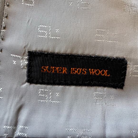 Steven Land Stanly Blazer Men’s 44L Charcoal Gray Super 150s Wool‎ Suit Jacket - Picture 11 of 15